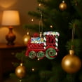 thumbnail image 4 of InsCrazy Christmas Bell Hanging Ornament 3.9in Pendant Red Train Bells Gift Box Christmas Tree Ornaments Dress Up Props, 4 of 6