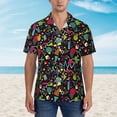 thumbnail image 6 of Picia Colorful Geometric Figures Gentle Cotton Regular Fit Short Sleeve Casual Hawaiian Shirt for Men-, 6 of 9