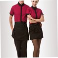 thumbnail image 3 of unbranded Delantal Corto Impermeable Negro Para Cocina Con Bolsillos Y Ajuste En Cintura, 3 of 8