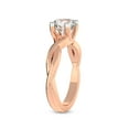 thumbnail image 4 of 3 Carat IGI Certified Oval Shape Lab Grown Diamond Engagement Ring | 14K Rose Gold | Intertwine Bliss Solitaire Lab Diamond Ring | FG-VS1-VS2 Quality Friendly Diamonds, 4 of 5
