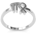thumbnail image 3 of Virgo Zodiac Sign Ring In Solid 14k White Gold, 3 of 6