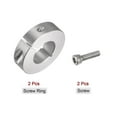 thumbnail image 3 of Uxcell 22mm Bore Set Screw Split Clamp-On Collars Aluminum Alloy, 45mm OD, 12mm Width 2 Pack, 3 of 5
