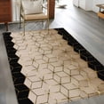thumbnail image 2 of Brown Geometric Area Rugs 3'x5', Washable Small Throw Rugs for Living Room Bedroom, Modern Abstract Art Ombre Indoor Outdoor Rug Non-Slip Low Pile Carpet Runner Reversible Floor Mats, 2 of 8