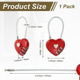 thumbnail image 3 of Uxcell Candado de Combinación de 1 Paquete, Aleación de Zinc, Candado de Combinación de 3 Dígitos en Forma de Corazón, Candado Sin Llave para Equipaje al Aire Libre [Rojo], 3 of 7