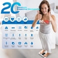 thumbnail image 2 of Báscula de grasa corporal Lepulse para medir el peso corporal, pantalla grande de 4,68", con Trend Smart Weight Scale, IMC, grasa corporal, masa muscular y frecuencia cardíaca, báscula de composición, 2 of 5