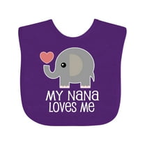 Inktastic Nana Loves Me for Grandkids Boys or Girls Baby Bib