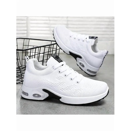 Women s Korean-Style Athletic Shoes – Outdoor & Sports Thick Sole Breathable Mesh Air-Cushioned Running
