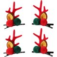 thumbnail image 1 of Lindos pasadores de pelo de reno, cuerno de ciervo de cocodrilo y horquillas para el pelo con orejas para fiesta de Navidad, 1 of 5