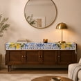 thumbnail image 6 of PoyoKee Table Runner, Mediterranean Lemon Print Table Cloth, Blue Tile Tablecloth Party Decorations for Kitchen and Dining, Home Decor, 72 x 13 inch, 6 of 6