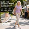 thumbnail image 6 of Qaltryn Wide Toe Sneakers for Women Breathable Mesh Slip-On Sneakers with Adjustable Strap Lightweight Comfort Sneakers Cushion Casual Womens Walking Shoes Non Slip Sole for Everyday Wear, 6 of 9