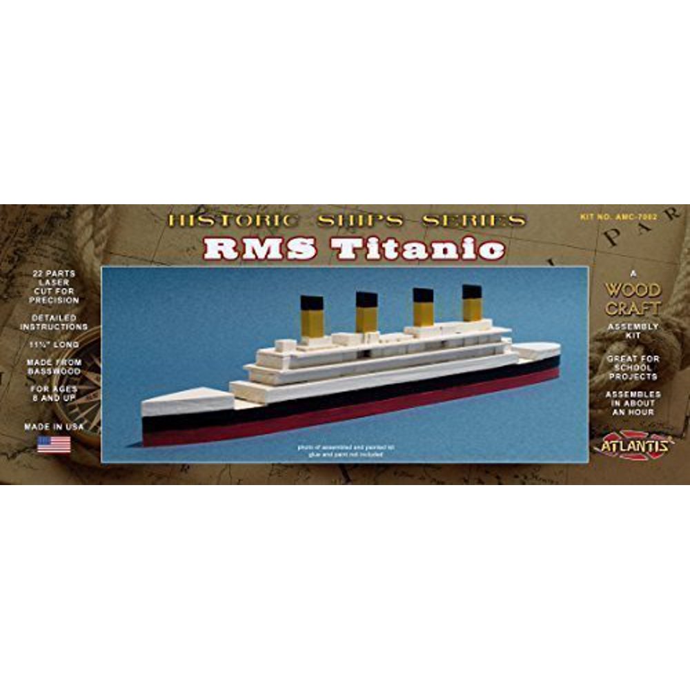 RMS Titanic Wooden Boat Craft Kit by Atlantis Toy and Hobby Walmart