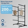 thumbnail image 5 of Kicctian Steel Kayak Storage Rack with Wheels, 200 lbs Capacity, 4-Tier Adjustable Heavy Duty Stand for Kayaks, Canoes, SUPs, Surfboards, 5 of 9