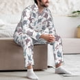 thumbnail image 7 of Fotbe Tribal Style Turtle Pattern Long Sleeve Pajama Set for Men,Sleepwear Set,2-piece Loungewear Set,Soft PJs Comfy Nightwear with Pockets-Medium, 7 of 7