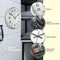 thumbnail image 6 of Infinity Instruments Prosaic, Traditional Wall Clock, 12-inch Display, Silver, 6 of 7