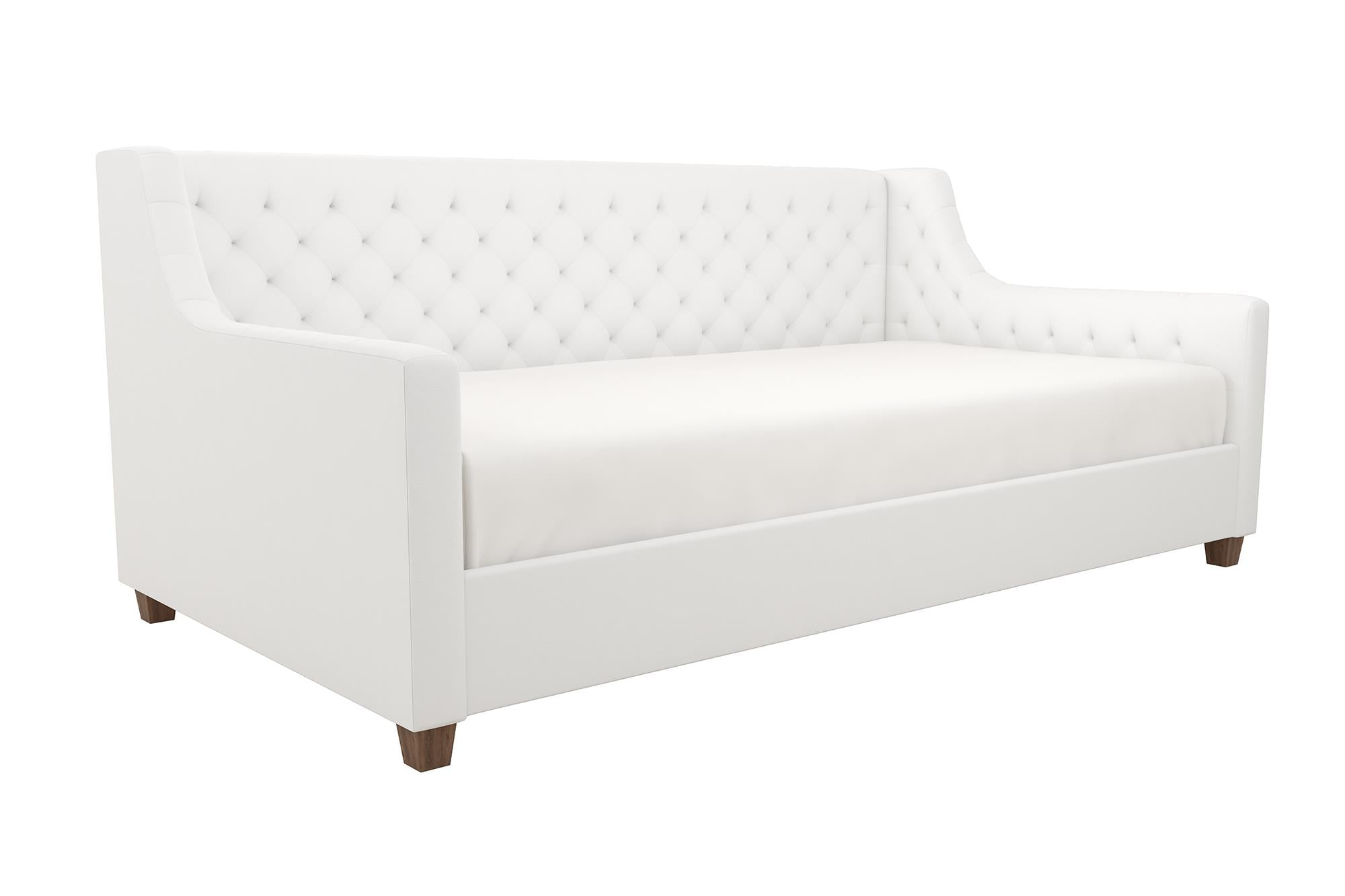 Ember Interiors Jordyn Upholstered Daybed Twin White Faux