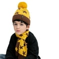 thumbnail image 3 of Seyurigaoka Autumn and winter thick knitted woolen hat and scarf 2-piece set, 3 of 7