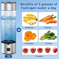 thumbnail image 5 of Hydrogen Water Bottle Generator, 2 in 1 Hydroh Hydrogen Water Bottle with SPE/PE, 5 of 7