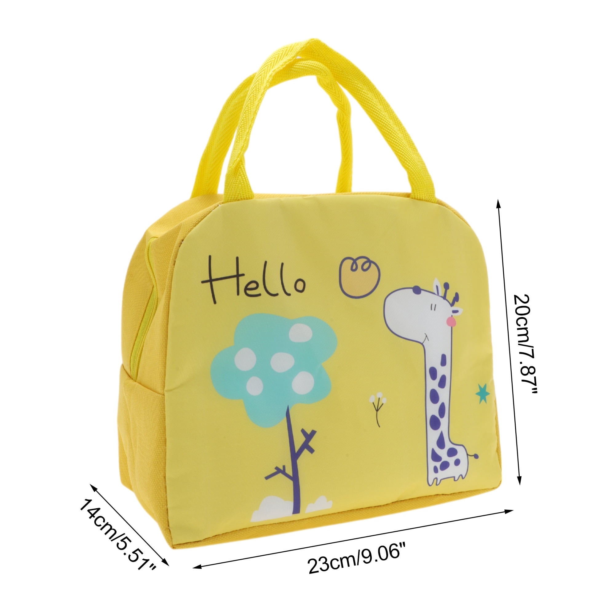 Unique Bargains Cartoon Thermal Bag for Work 9.06"x5.51"x7.87" 1 Pc Yellow