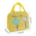 thumbnail image 5 of Unique Bargains 1 Pc Portable Cartoon Thermal Bag for Work 9.06"x5.51"x7.87" Yellow, 5 of 5