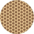 thumbnail image 1 of Ahgly Company Machine Washable Indoor Round Transitional Light Brown Area Rugs, 8' Round, 1 of 7