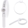 thumbnail image 4 of 2X Ring Sizer Measuring Tool - US Size 1-17 - Measure Finger Size Accurately - Reusable Clear Print with Magnifying Glass - Jewelry, Ring - (Black/White), 4 of 5