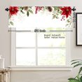 thumbnail image 3 of AshasdS Polyester Window Valance Curtain with Poinsettia and Pinecone Design for Home Kitchen Living Room Bedroom Bathroom Decor 54x18 inch, 3 of 5