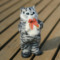 Xecvkr Kids Stuffed Animals Simulation Cat Pet Toy Dancing Singing Plush Realistic Electronic Kitten Moves Music Interactive Birthday Gift for Kids Soft Stuffed Animal Indoor Outdoor 12.2x5.1in