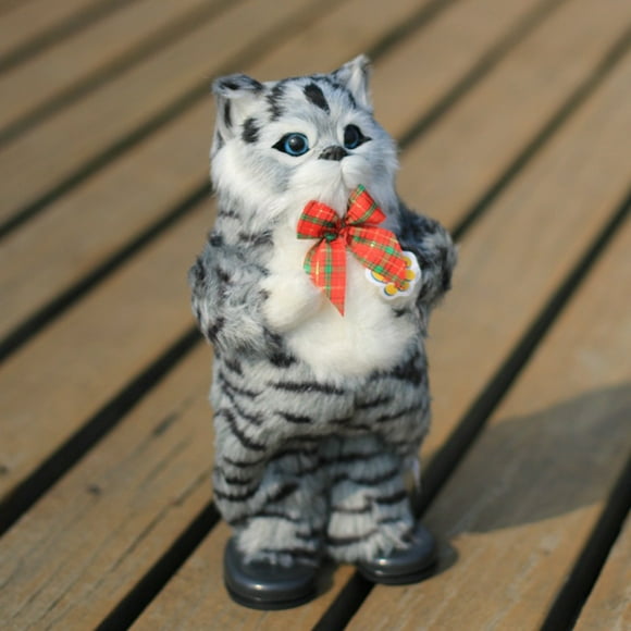 Cagogo Electric Plush Simulation CatToy, Singing Dancing Interactive Kitten forKids, Realistic Fluffy AnimalToywith Music, Animated Moving PetToyforChildrenGifts Indoor Play