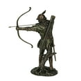 thumbnail image 3 of Robin Hood Shooting Arrow Bronze Finish Statue 12 Inches Tall, 3 of 5