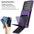 thumbnail image 2 of for Galaxy S23 Ultra Wallet Case 4-Card Credit Card Holder ID Slot Scratch Resistant Dual Layer Hybrid Protective Hard Shell Rugged TPU Bumper Armor Case for Galaxy S23 Ultra 6.8" GreyPurple, 2 of 14