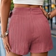 thumbnail image 6 of FAIWAD Women's Summer Wrap Mini Shorts High Waist Belted Knot Skorts Trendy Zipper Casual Loose Skirt, 6 of 6
