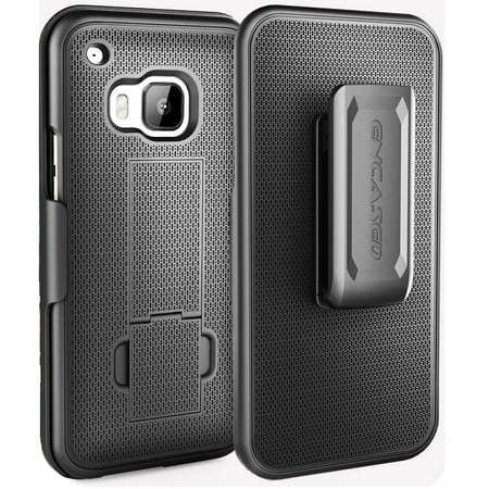 HTC One M9 Belt Clip Case, Encased DuraCLIP [secure-fit] Holster w/ Slim Cover (Smooth (Best Camera App For Htc One M9)