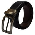 thumbnail image 2 of Men's Leather Reversible Belt 1.25" For Mens Casual Golf Dress,One Belt Reverse For 2 Sides Black/Brown, 2 of 9