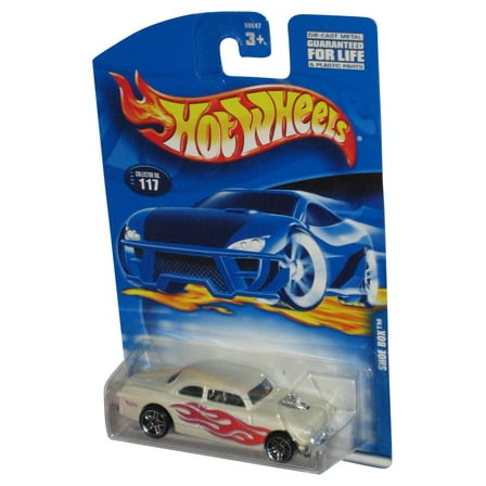 Hot Wheels White Flames Shoe Box (2001) Mattel Die-Cast Toy Car #117