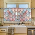 thumbnail image 2 of Yayeee Kitchen Curtains Tier Set of 2 Light Filtering 57"x24" Over Sink Window Panels, Art Pattern, 2 of 7