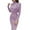 Purple, variant on XFLWAM Women's Pencil Work Dresses Long Sleeve High Neck Bodycon Business Dress Elegant Cocktail Party Dress Blue S