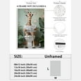 thumbnail image 2 of Funny Giraffe Sitting on Toilet Reading Newspaper Wall Art Farmhouse Animal Posters Cute Humor Cheerful Animal Print and Botanical Bathroom Art Decor 16x24inch Unframed, 2 of 16