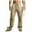 Khaki, variant on Admvng Work Pants for Men Cotton and Linen Drawstring Elastic Waist Multi-Pocket Casual Crgo Pants, Size S-3XL