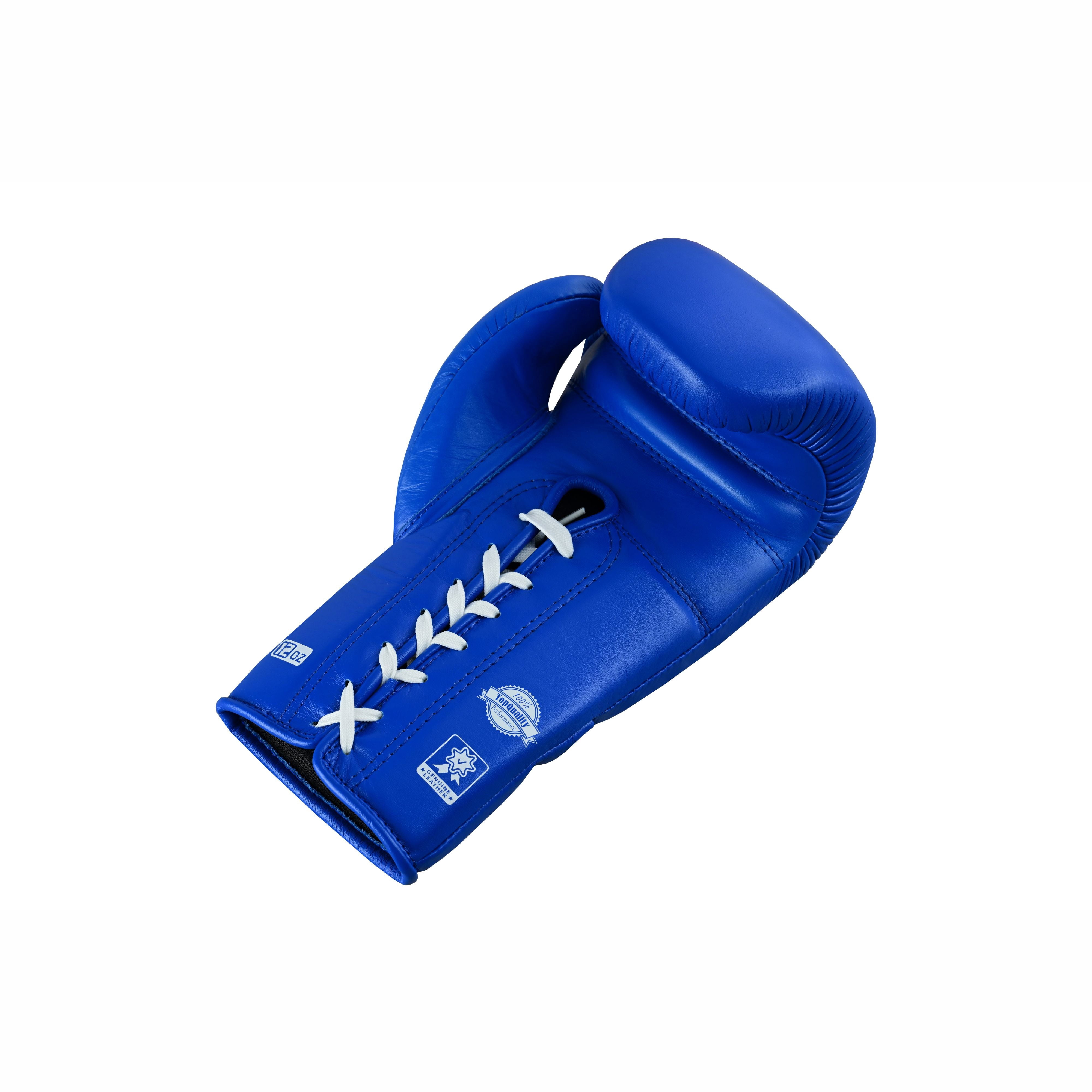 Ring Pro Sports Aura-100 Series Boxing Glove Made of Genuine Cowhide Leather for Boxing & MMA - Blue 12 oz
