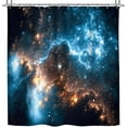 thumbnail image 6 of Galaxy Shower Curtain - Nebula Star Planet Night Starry Sky Universe Space Fantasy Fabric Waterproof Home Bathtub Decor with 12 Plastic Hooks 60x72 Inch, 6 of 7