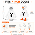 thumbnail image 2 of KuKeDi 2 Pack 7 inch Mini Goose Outfits, White Hooded Cape Clothes for Decorative Goose, 2 of 7