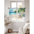 thumbnail image 3 of Summer Beach Sheer Curtains 45 Inch Length 2 Panels Set for Living Room/Bedroom, Tropical Coastal Palm Tree Surfboard Semi Curtain Sheers Drapes Rod Pocket Curtains Window Treatment Set 52''x45''x2, 3 of 7