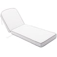 thumbnail image 4 of White 2-Pack Outdoor Chaise Lounge Cushions, 5'' Thick Olefin Patio Cushions with Removable Covers, Fade Resistant & Water Resistant Chaise Cushions for Poolside Patio Furniture, Fits 72-74''Lounges, 4 of 9