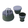 thumbnail image 3 of Hervidor de agua plegable para acampar, cafetera, tetera, hervidor compacto para hervir agua. Verde, 3 of 9