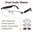 thumbnail image 2 of 2024 New Unisex Smart Glasses - Auto-Dimming/Anti-Blue/Antifog Lens, Wireless Audio/Call, 3-Second Response, Metal Frame, Christmas Gift, 2 of 13
