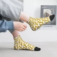 thumbnail image 2 of Fuzoiu Yellow Pears Print Adult Socks, Crew Moisture-wicking Socks, Unisex Cushion Crew Socks,Casual Sports Ankle Socks, 2 of 7