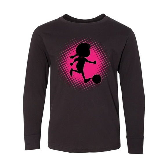 Inktastic Girl Soccer Player Sports Team Long Sleeve Youth T-Shirt