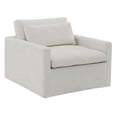 thumbnail image 5 of Naveen Ivory Fabric Swivel Chair with Pillow - 43" Comfy Living Room Chair, 360° Swivel, Foam Filled, Soft Fabric, Modern Design, Ivory Color, Perfect for Bedroom or Living Room, 5 of 5