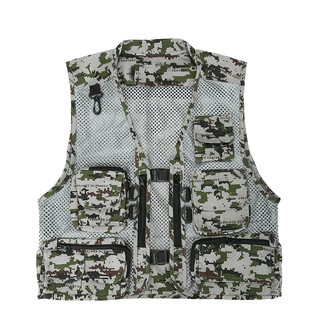 Men's Mesh Fishing Vest, Professional Fishing Waistcoat with Breathable