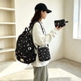 thumbnail image 2 of Weebloom Large School Backpack For Kids Girls Cute 3Pcs School Bags Set Adorable Cherry Printed Bookbag Middle High School College Black, 2 of 6